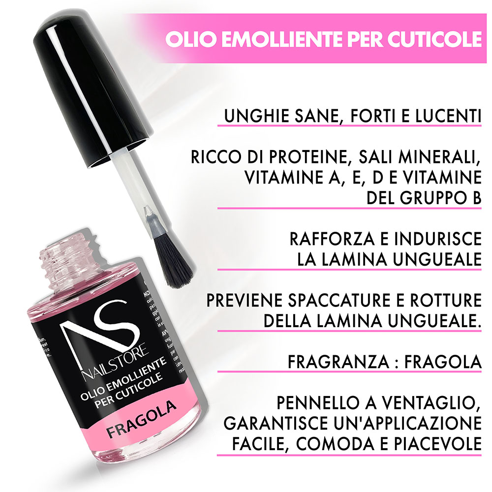 Olio per Cuticole Fragola 15ml - Nail Store