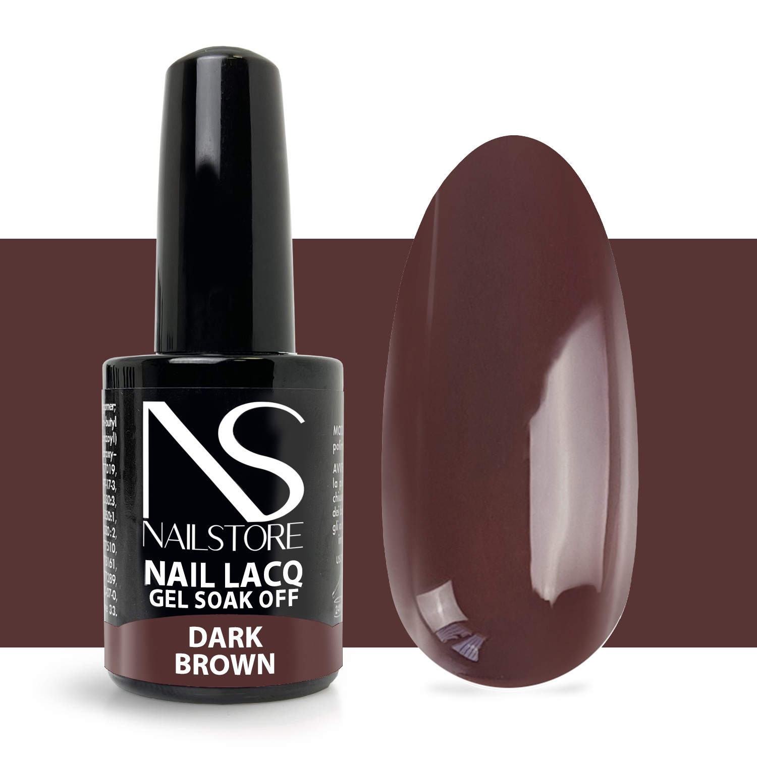 Semipermanente Nail Lacq Dark Brown - Nail Store