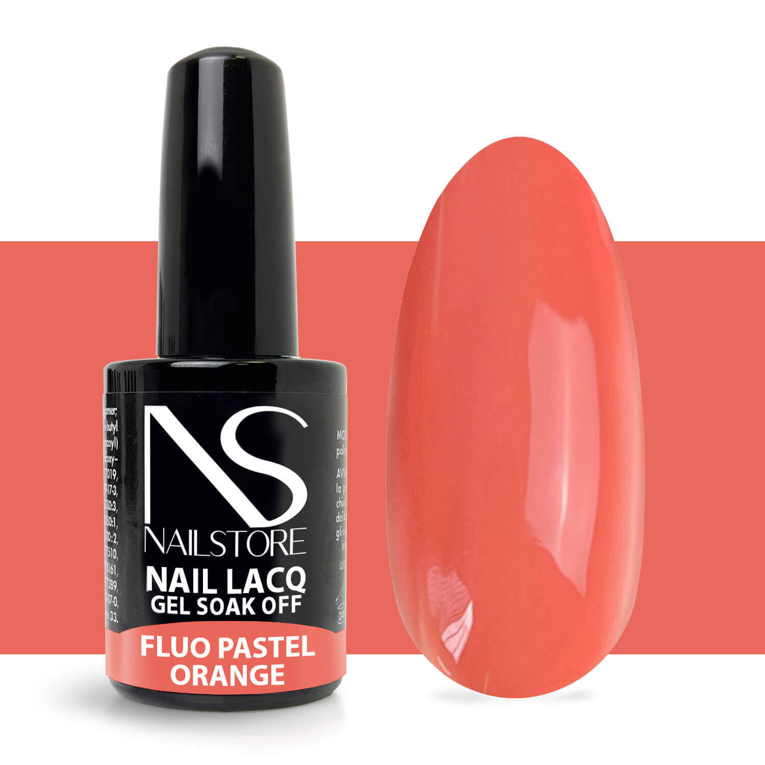 Semipermanente Nail Lacq Fluo Pastel Orange - Nail Store