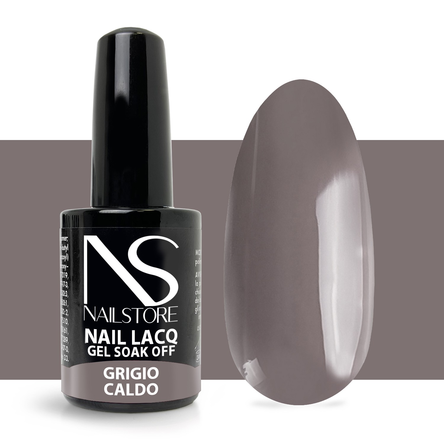 Semipermanente Nail Lacq Grigio Caldo - Nail Store