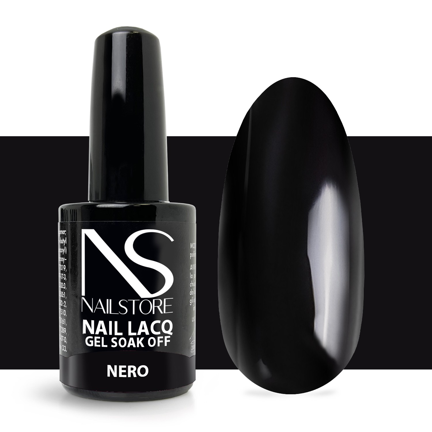 Semipermanente Nail Lacq Nero - Nail Store