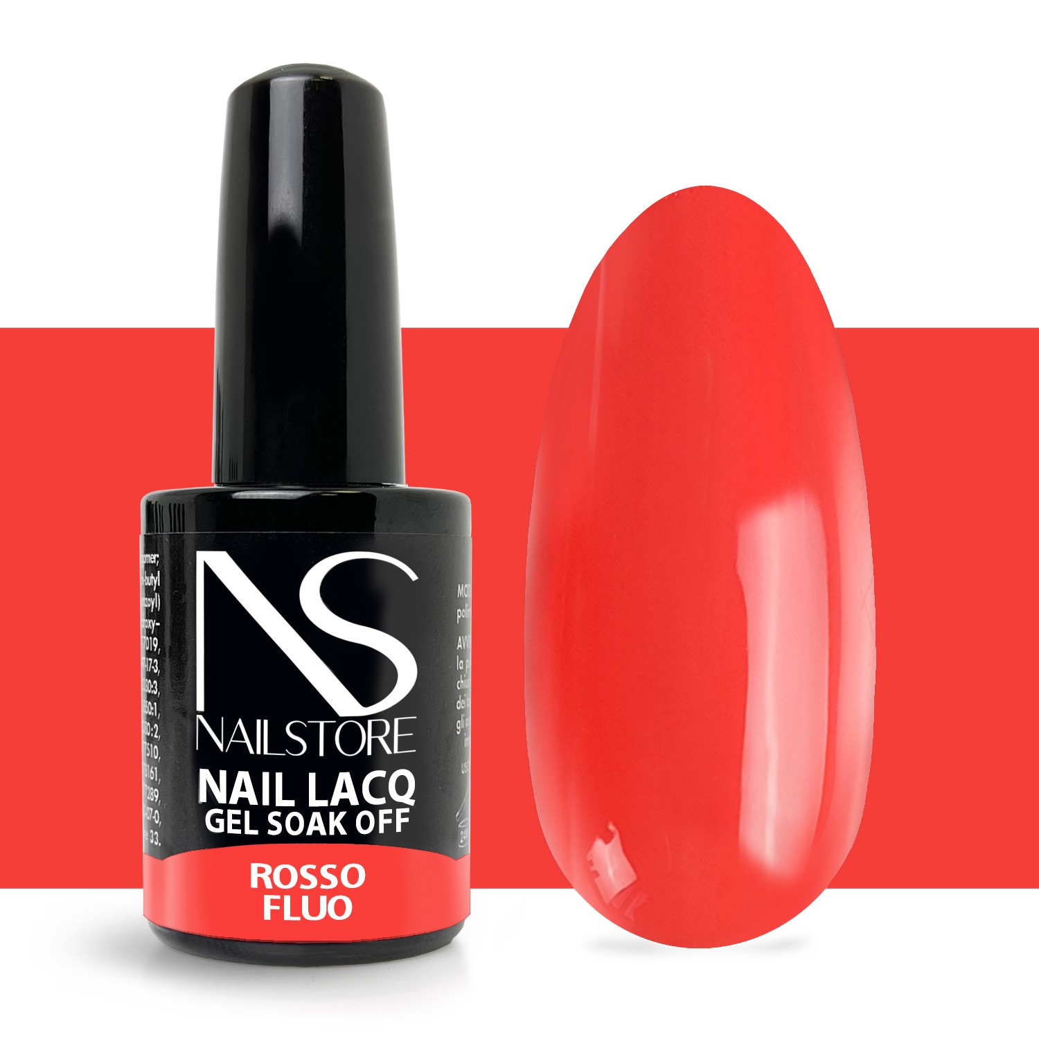 Semipermanente Nail Lacq Rosso Fluo - Nail Store