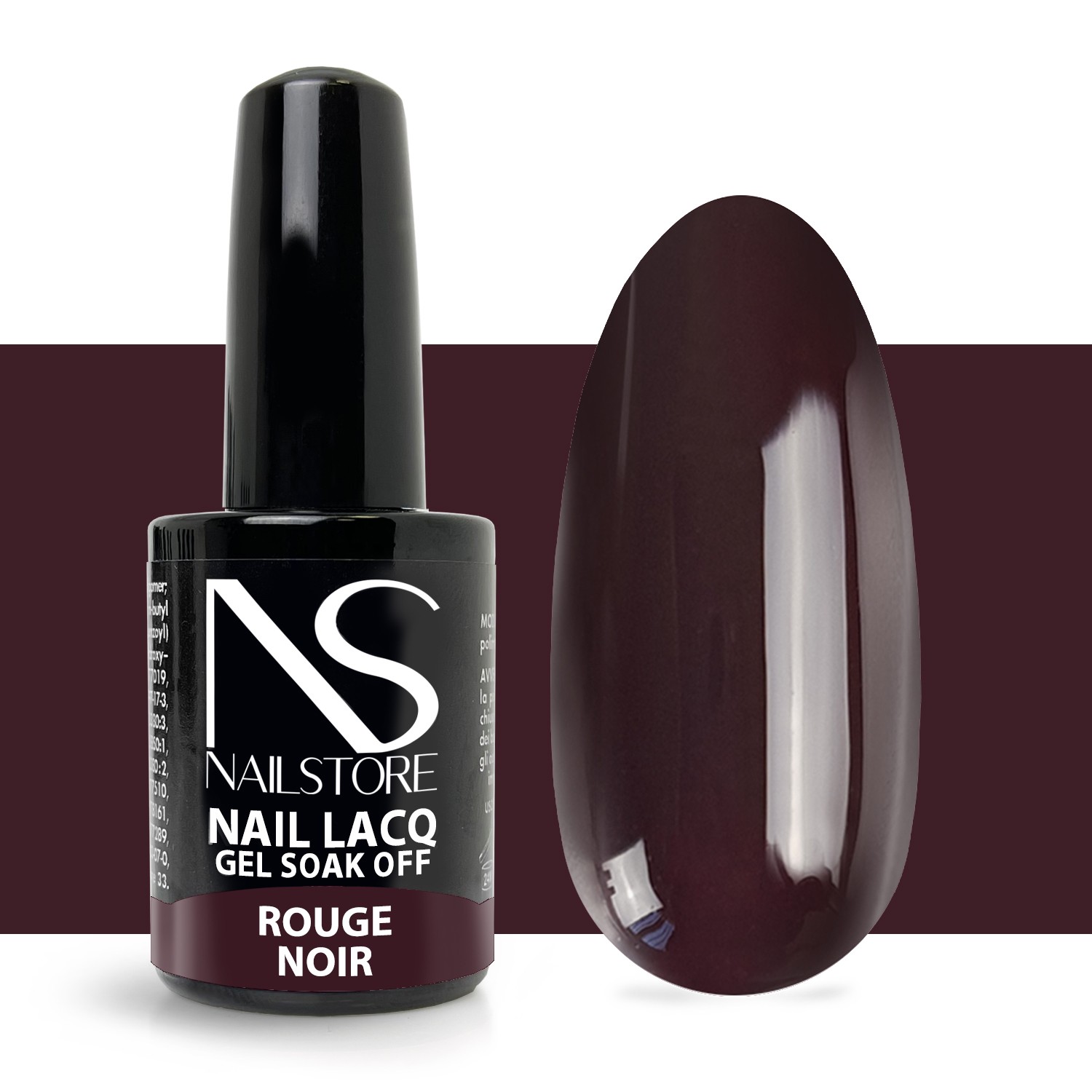 Semipermanente Nail Lacq Rouge Noir - Nail Store