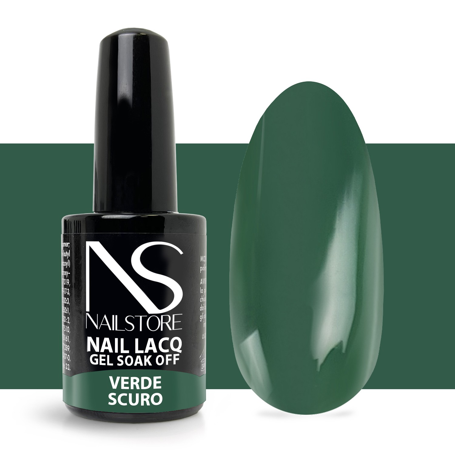 Semipermanente Nail Lacq Verde Scuro - Nail Store