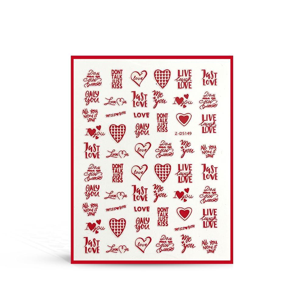 Stickers Adesivi San Valentino Z-D5149 - TuttoperleUnghie