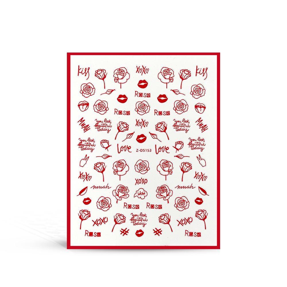 Stickers Adesivi San Valentino Z-D5153 - TuttoperleUnghie