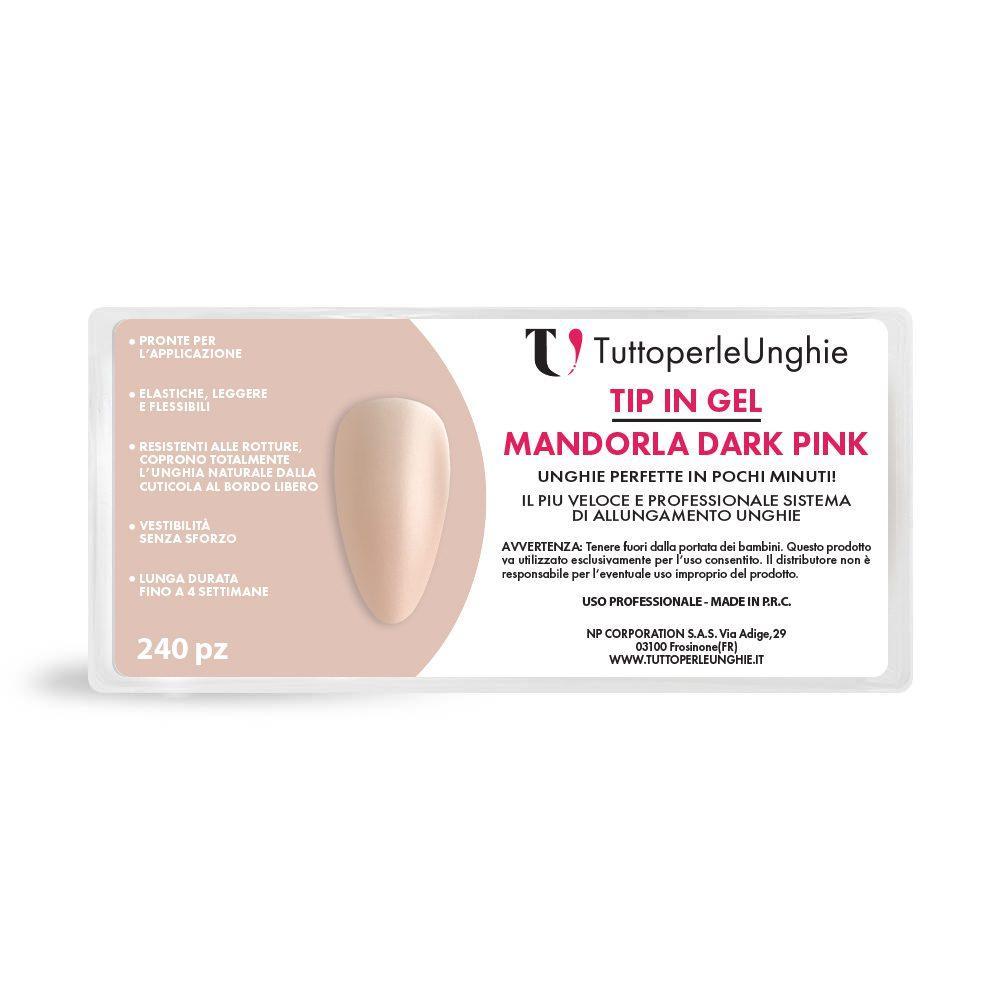 Tip in Gel Mandorla Dark Pink - TuttoperleUnghie