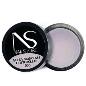 One-phase UV Gel Glitter Clear 100g